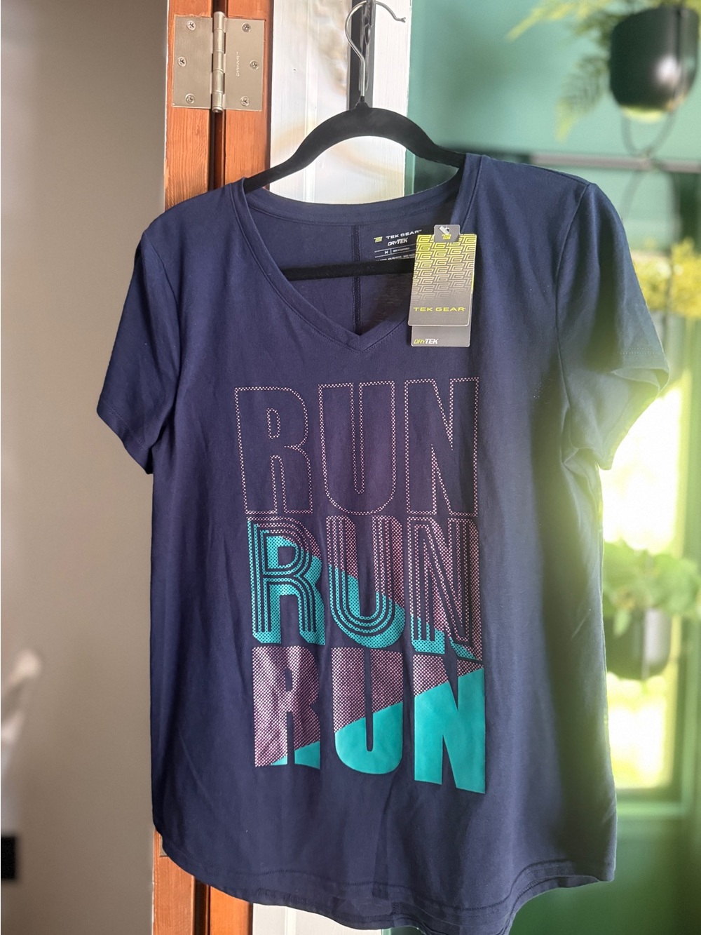 NWT Runner Performance Navy DryTek Tee Marathon 5K Workout